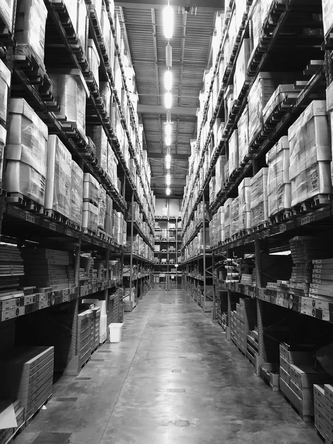 A stores aisle, the other half of what a contractor has to keep account of
